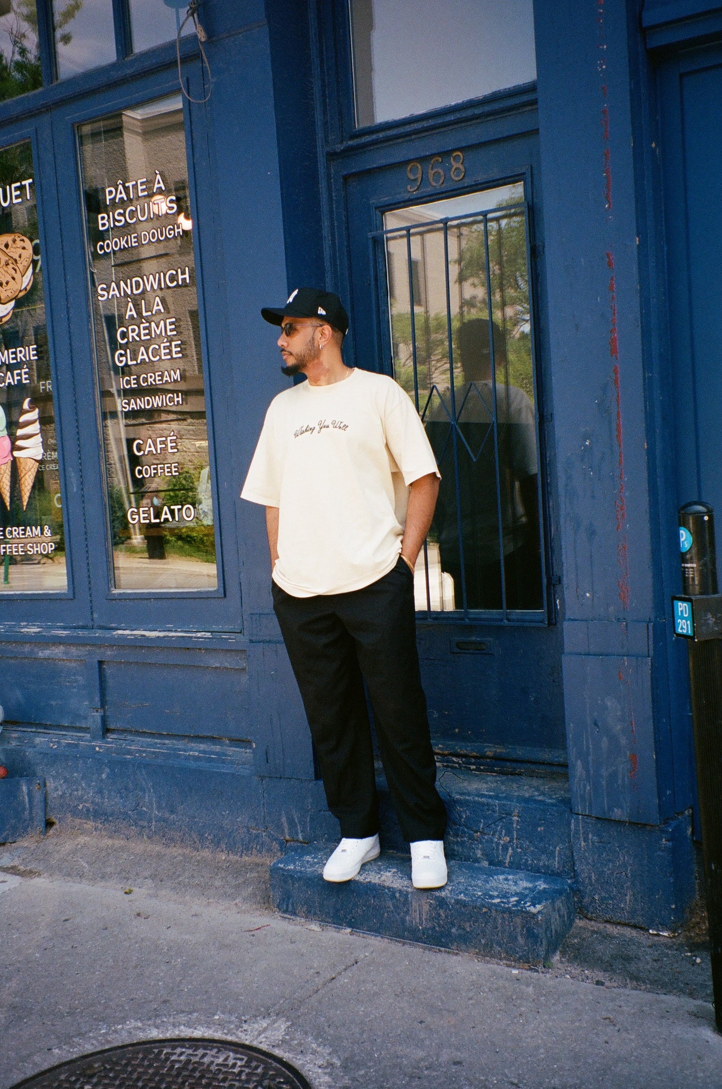 WYW Chain Stitched Logo Tee (Cream/Garment Dyed)