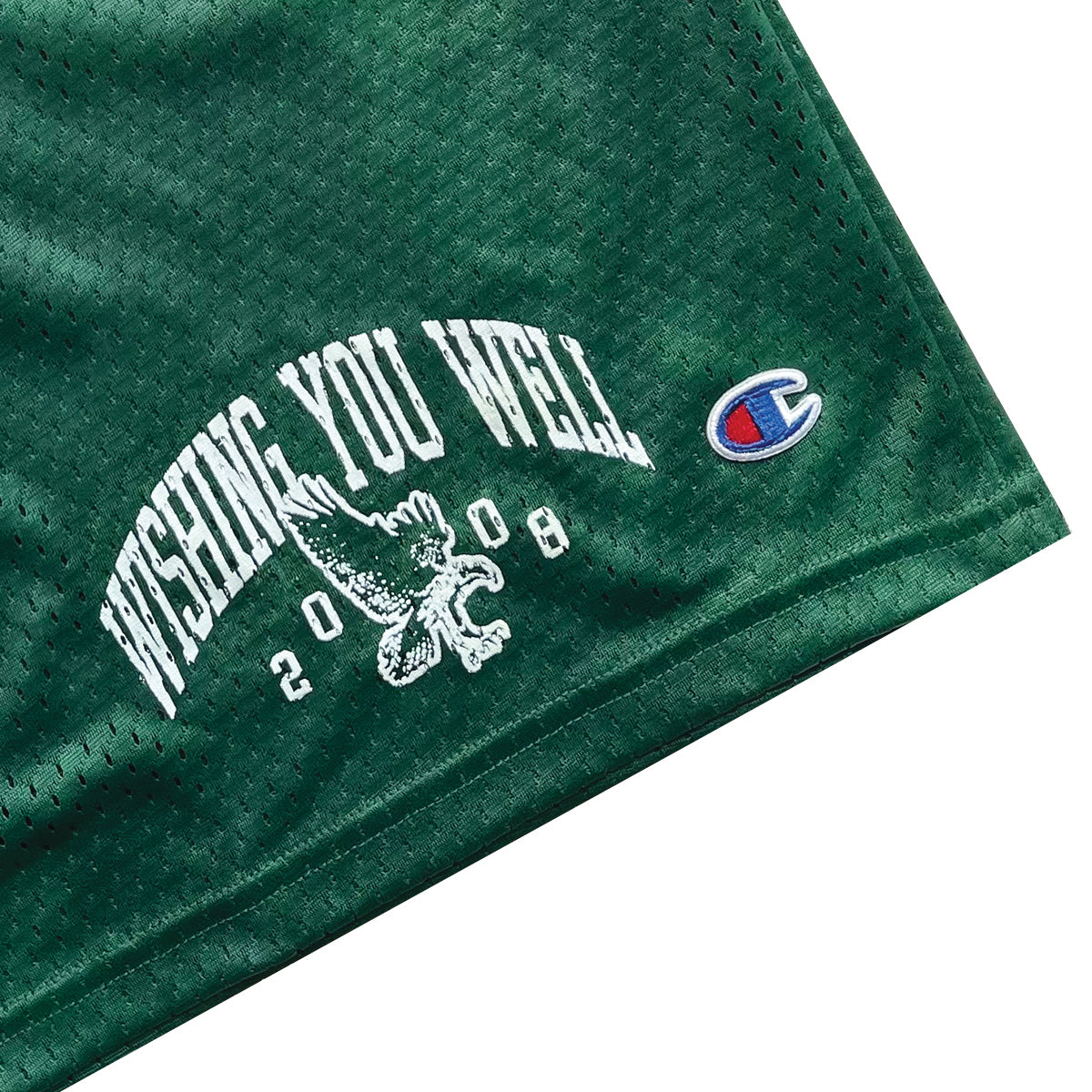 COLLEGIATE MESH GYM SHORTS (FOREST GREEN)