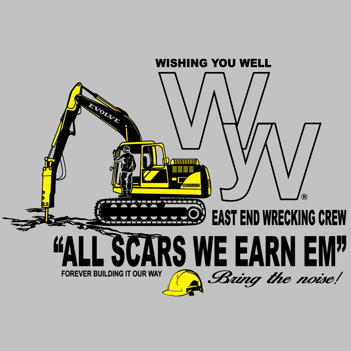 SCARBOROUGH EAST END WRECKING CREW LONG SLEEVE (HEATHER GREY)