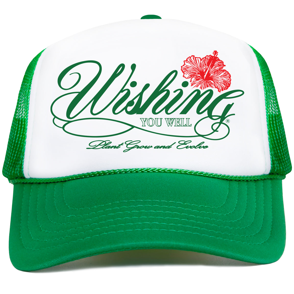 SCRIPT TRUCKER HAT (KELLY GREEN)