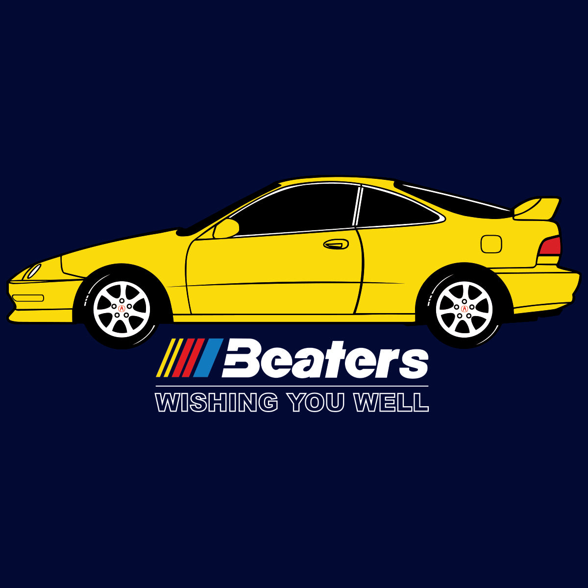 BEATERS HOODIE ('97 YELLOW ACURA INTEGRA/NAVY)