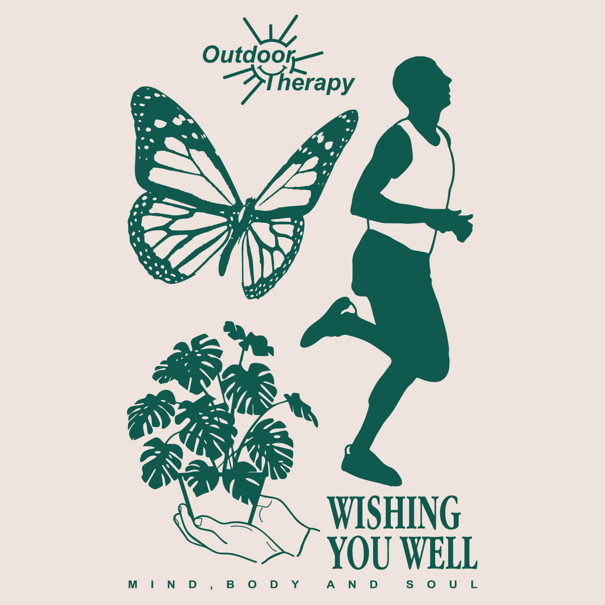 OUTDOOR THERAPY TSHIRT (IVORY/GARMENT DYED)