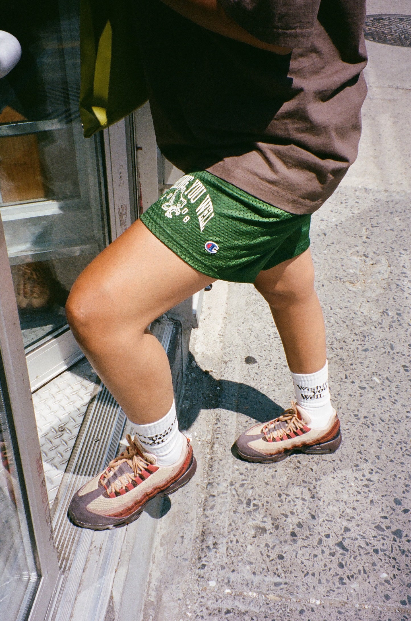 Collegiate Mesh Gym Shorts (Forest Green)