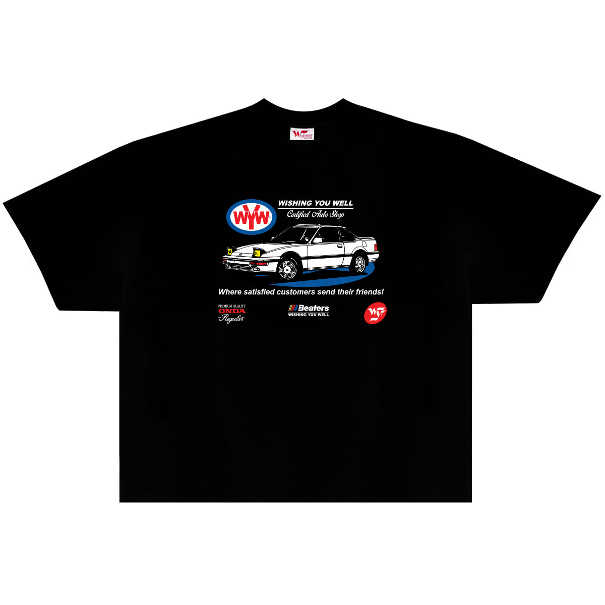 HONDA PRELUDE GEN. TEE (BLACK/GARMENT DYED)