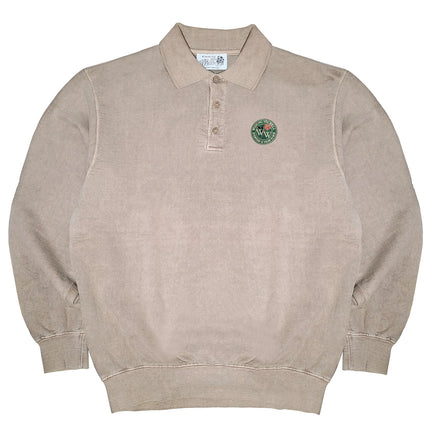 IVY ROSE RUGBY CREWNECK SWEATER (SANDSTONE/GARMENT DYED)