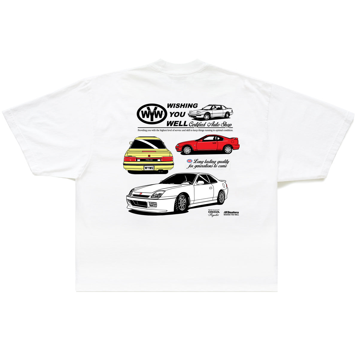 HONDA PRELUDE GEN. TEE (GARMENT DYED/WHITE)