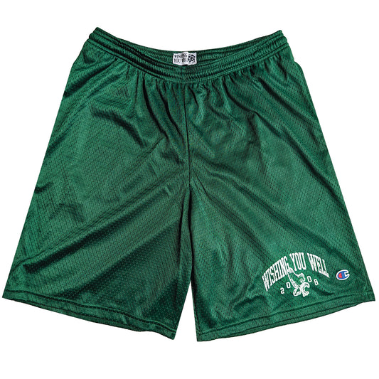 Collegiate Mesh Gym Shorts (Forest Green)