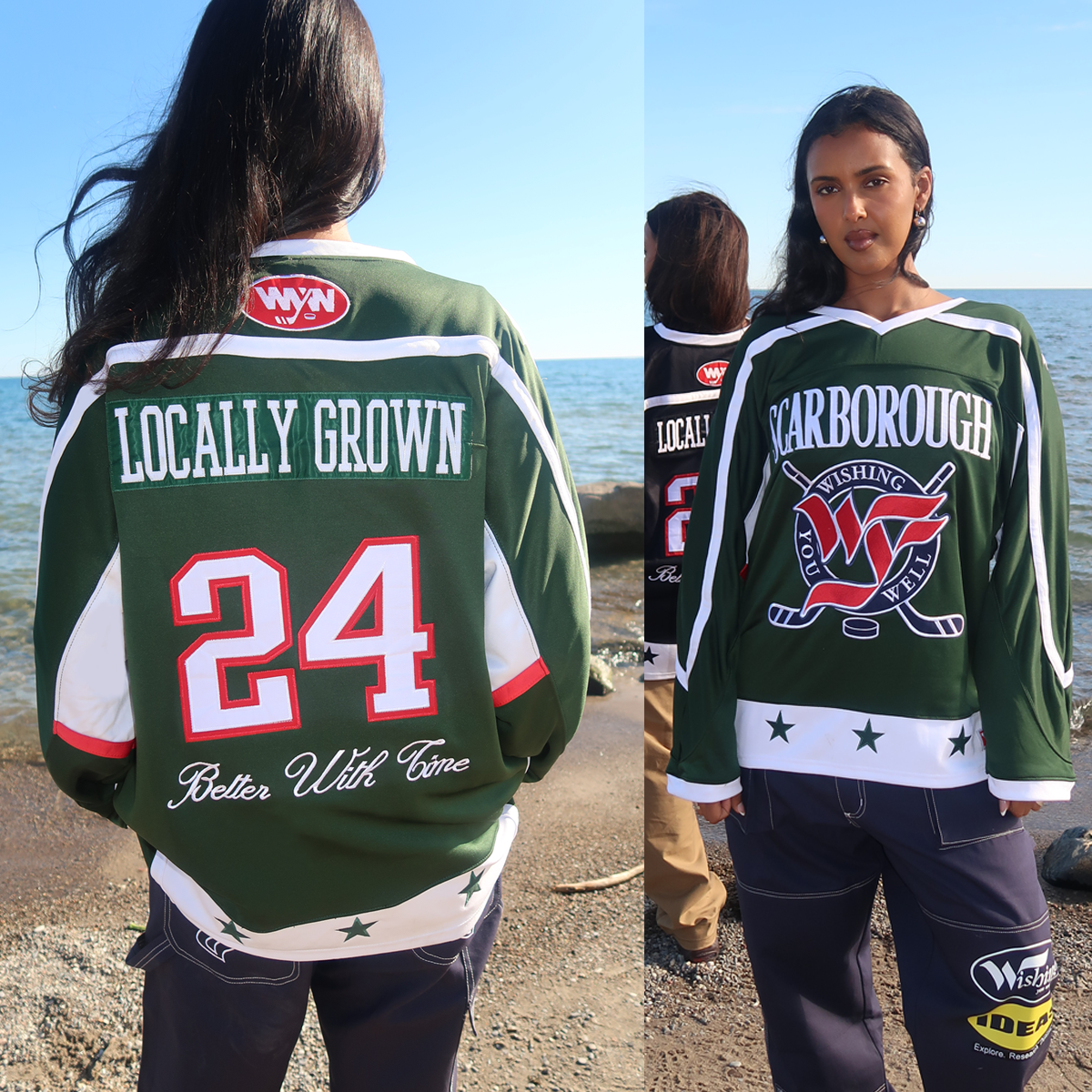 WYW SCARBOROUGH HOCKEY JERSEY (FOREST GREEN/RED)