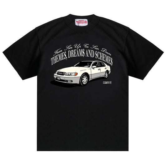THEMES, DREAMS AND SCHEMES (93'LEXUS GS 300 REVERSE TEE/GARMENT DYED BLACK)