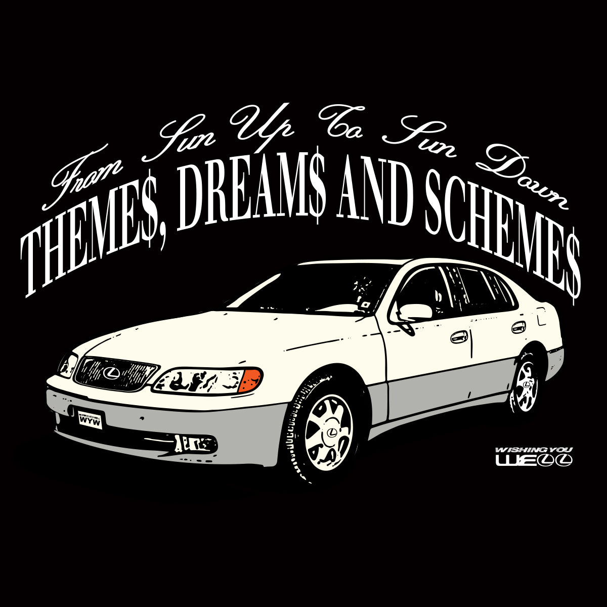 THEMES, DREAMS AND SCHEMES (93' LEXUS GS 300 REVERSE TEE/BLACK GD)