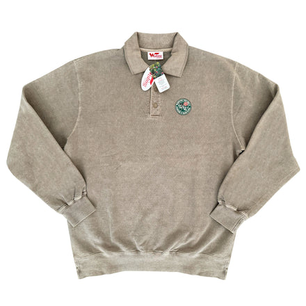 IVY ROSE RUGBY CREWNECK SWEATER (SANDSTONE/GARMENT DYED)