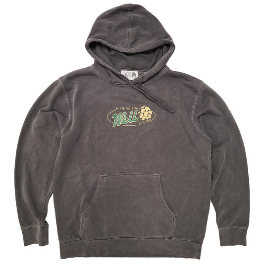 WYW Logo Garment Dyed Hoodie Washed Pepper