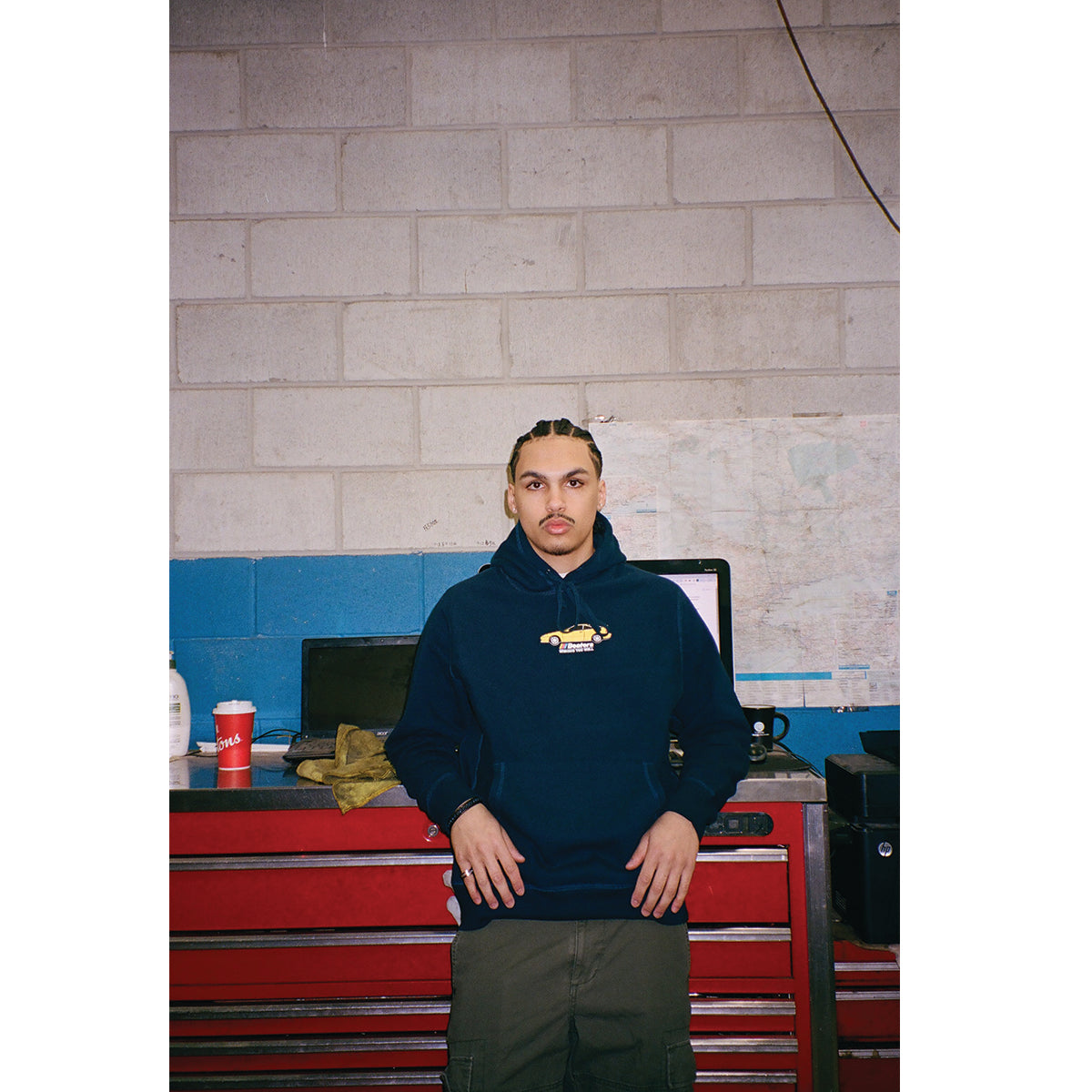 BEATERS HOODIE ('97 YELLOW ACURA INTEGRA/NAVY)