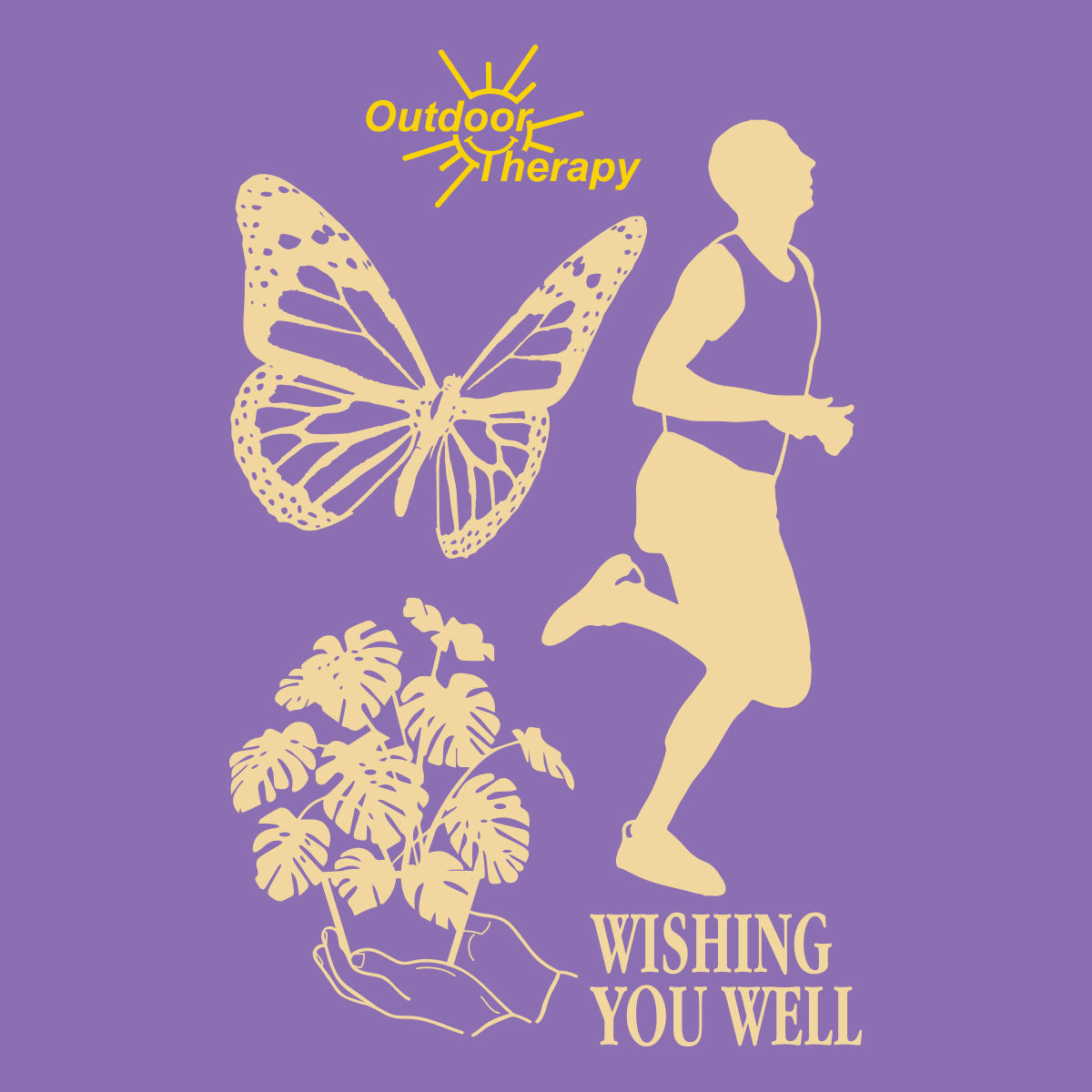 OUTDOOR THERAPY TSHIRT(VIOLET/GARMENT DYED)